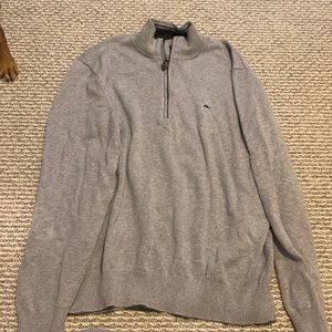 grey vineyard vines pullover quarter zip